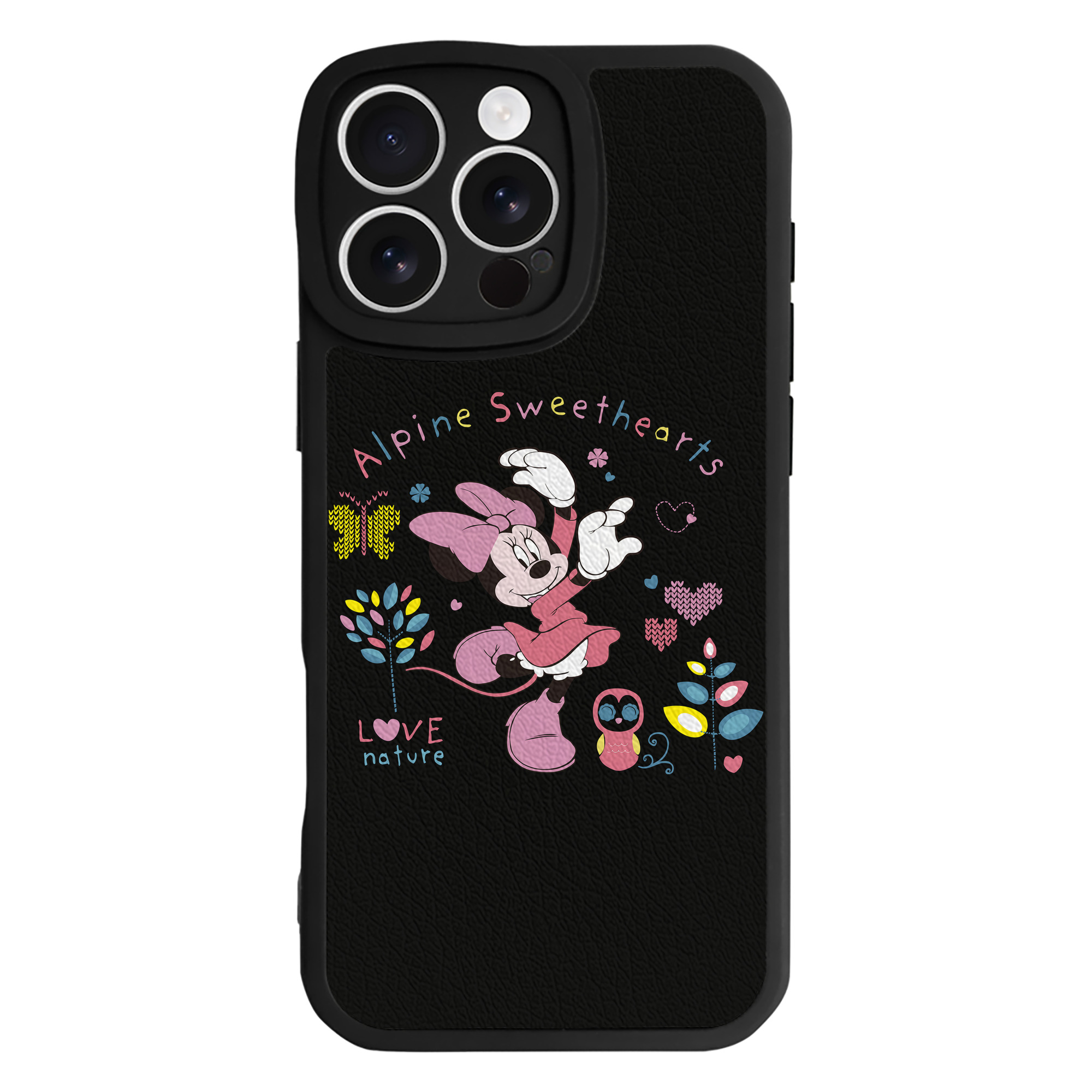 （画像用） ミッキーマウス Mickey Mouse 【iPhone 16シリーズ対応】シリコンスマホケース（レザー調） 材質：シリコン
